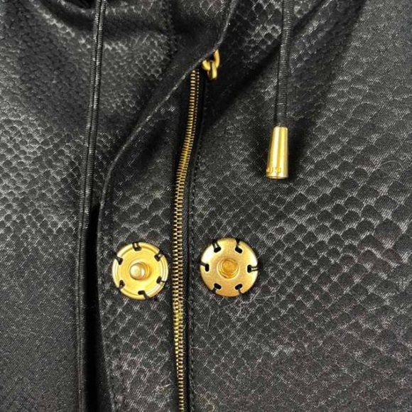 Soca St‎ John Black Zip and Snap Front Fabric Rain Jacket - Picture 7 of 7